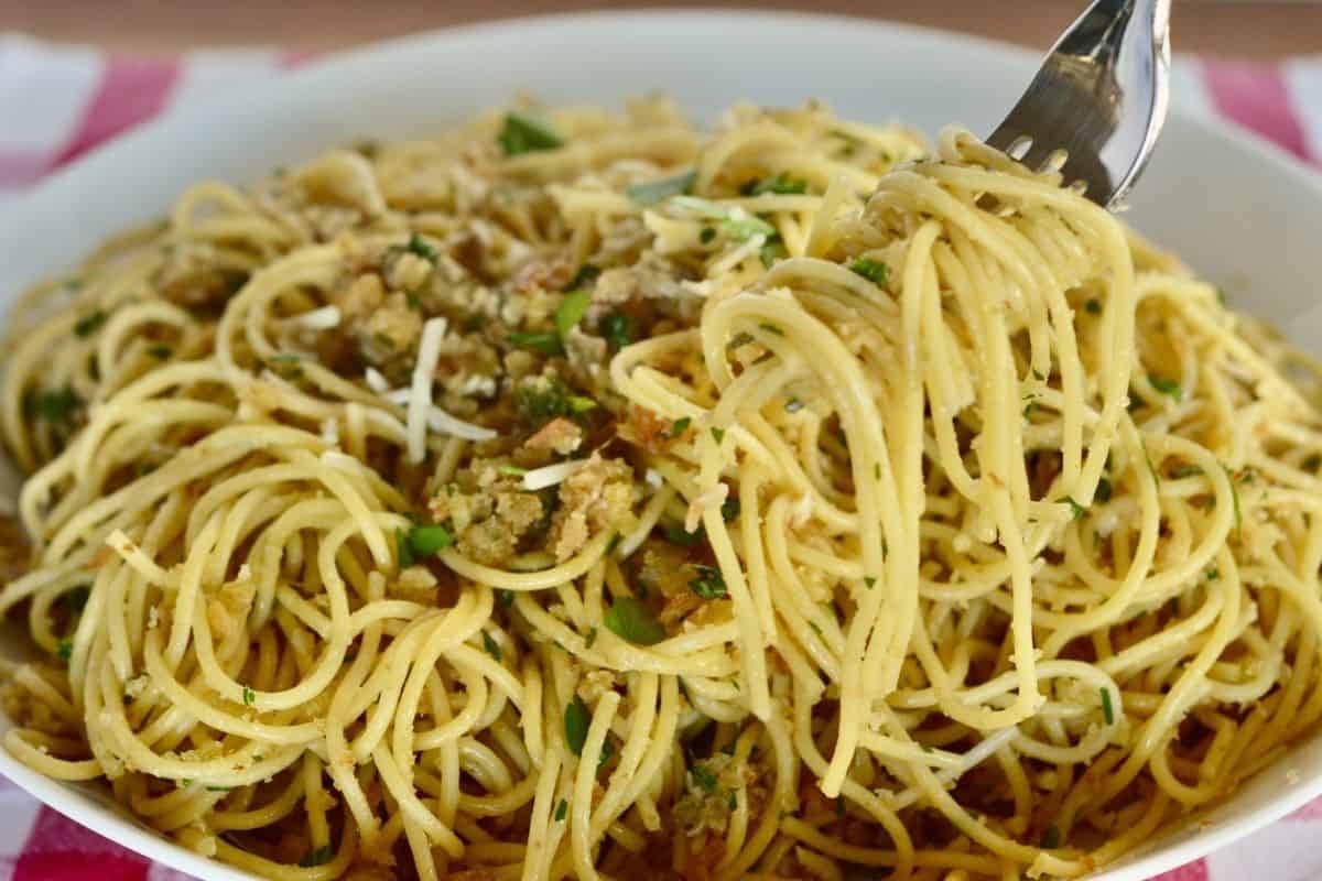 Anchovy Breadcrumb Pasta
