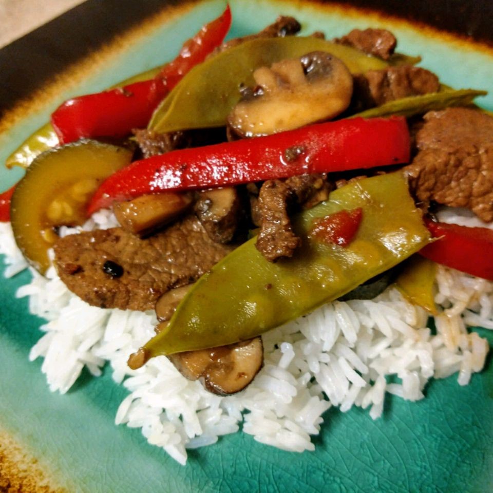 Asian Beef with Snow Peas
