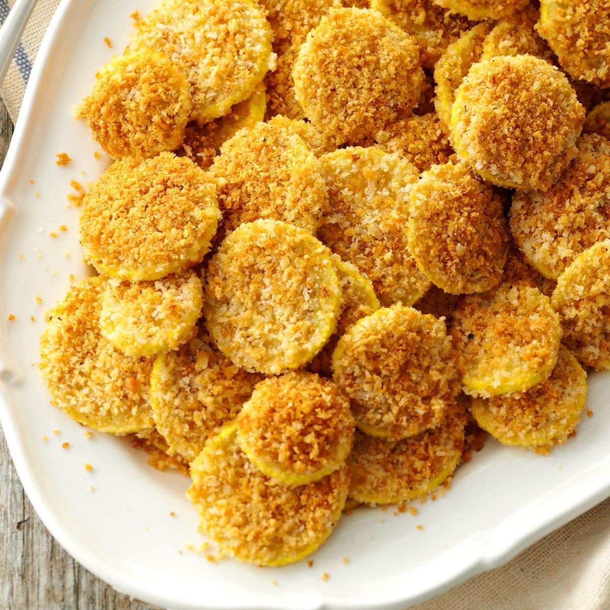 Baked Parmesan Breaded Squash
