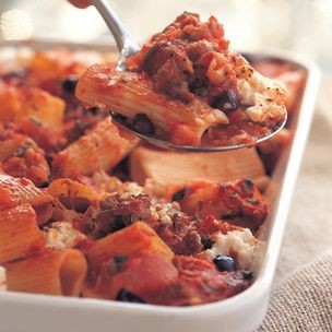 Baked Rigatoni with Ricotta and Sausage

