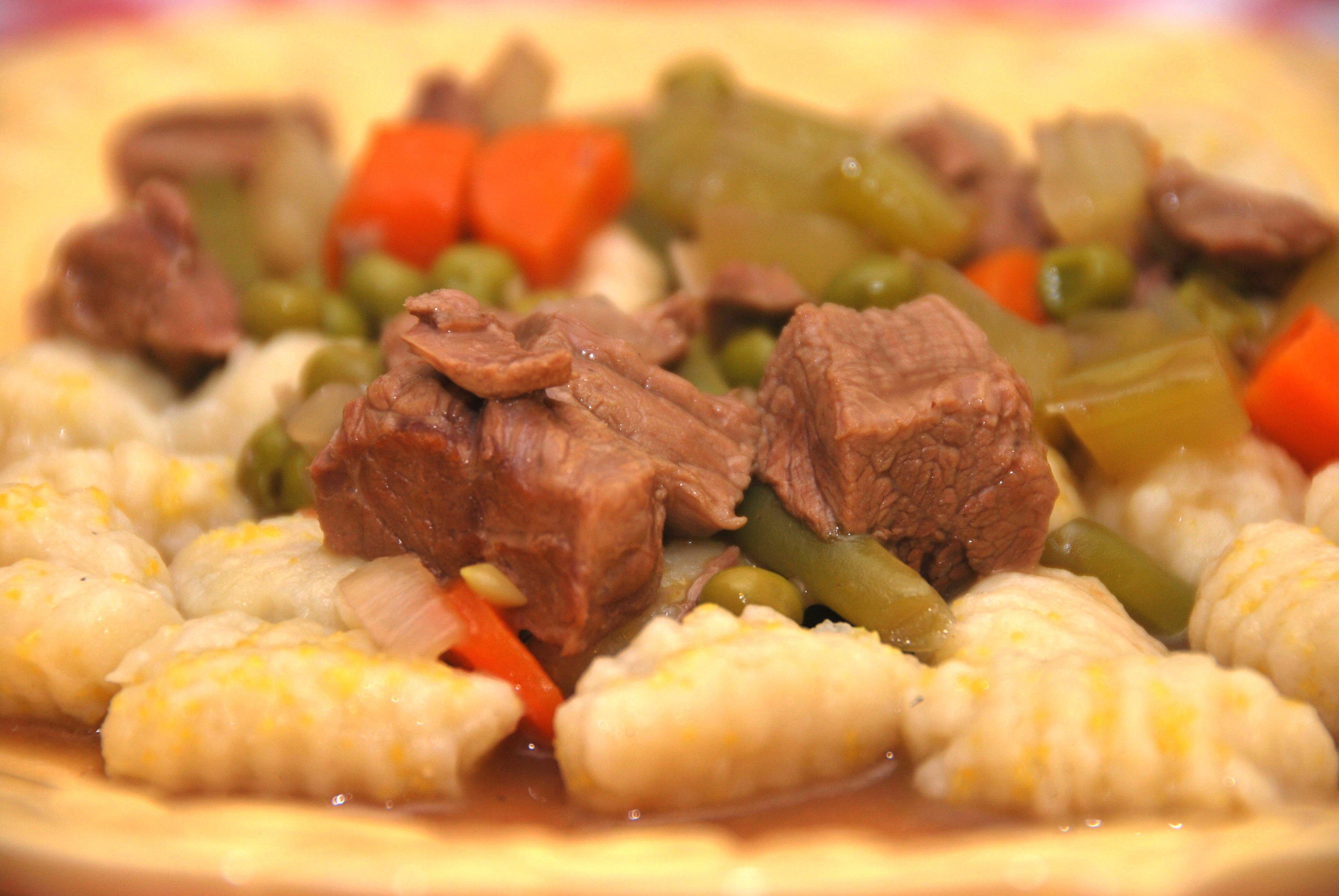 Beef Stew with Gnocchi (Dumplings)
