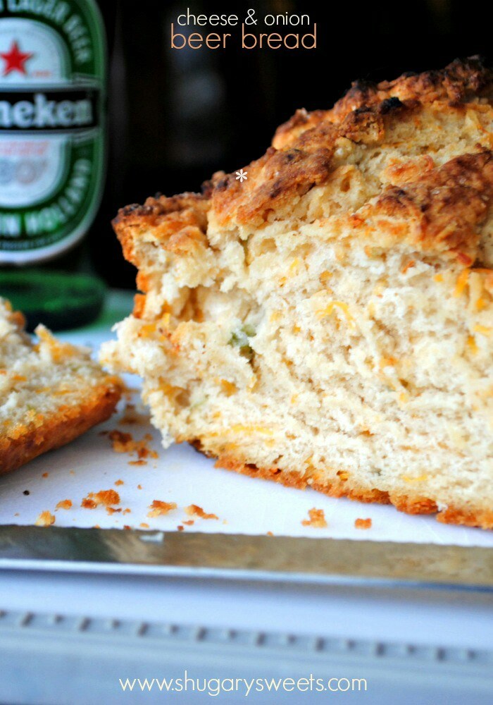 Cheesy Onion Beer Bread
