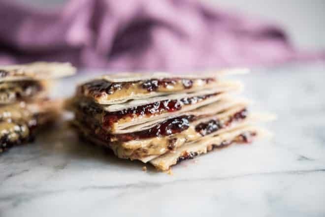 Chunky Peanut Butter & Jelly Quesadilla
