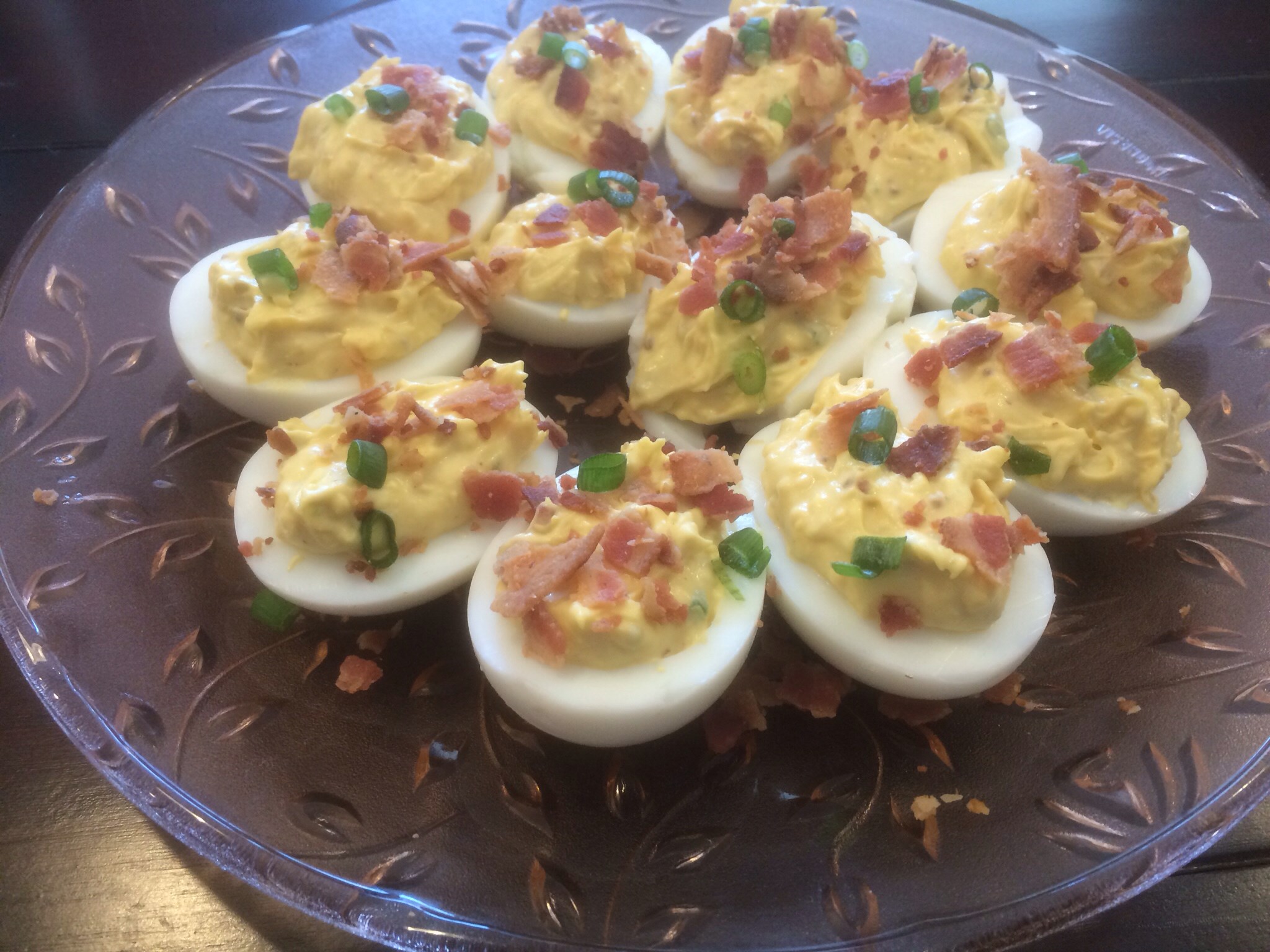 Crispy Bacon & Green Onion Deviled Eggs Recipe
