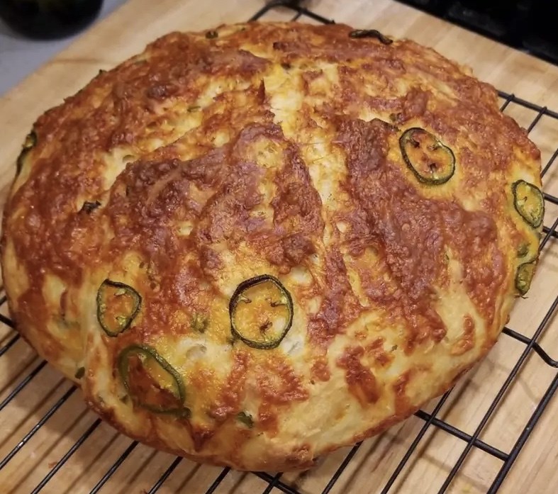 Dutch-Oven Jalapeno Cheddar Bread
