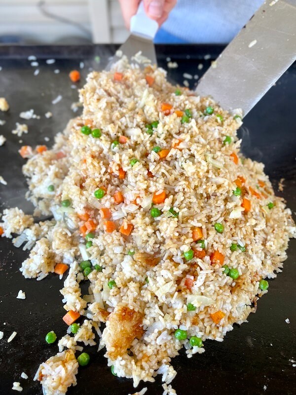 Fried Rice on Blackstone Griddle
