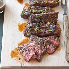 Grilled Black Pepper-Honey Marinated Skirt Steak
