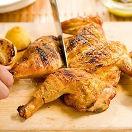 Grilled Butterflied Lemon Chicken On A Gas Grill
