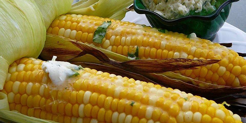 Grilled Corn with Cilantro Lime Butter
