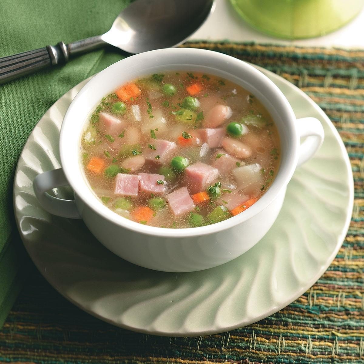 Ham, Bean and Potato Soup
