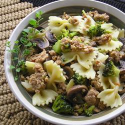 Italian Sausage with Farfalle and Broccoli Rabe
