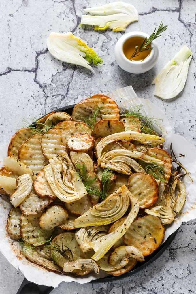 Oven Roasted Potatoes and Fennel
