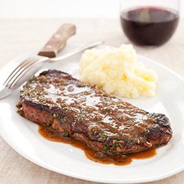 Pan-Seared Steaks with Herb Sauce
