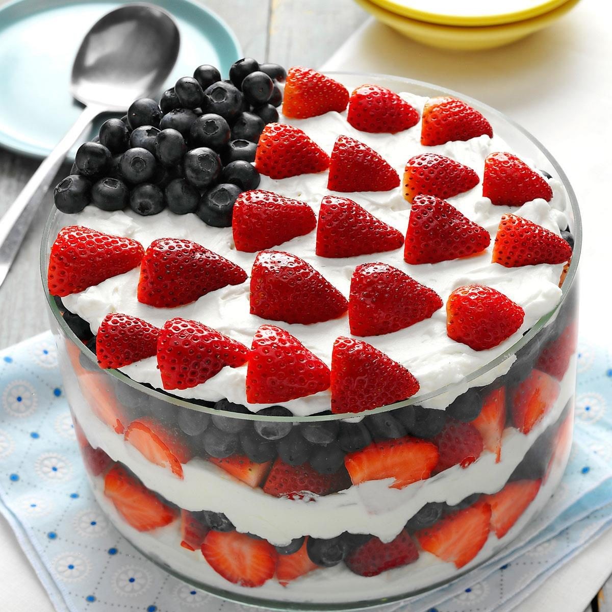 Red, White and Blue Dessert
