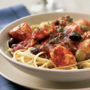 Sicilian-Style Swordfish and Spaghetti
