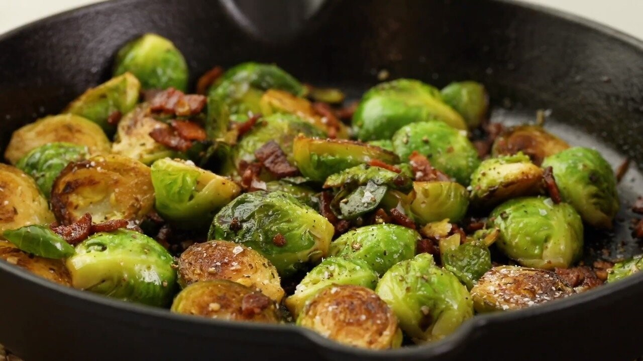 Skillet-Braised Brussels Sprouts
