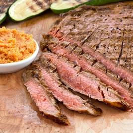 Spicy Grilled Flank Steak with Zuccchini
