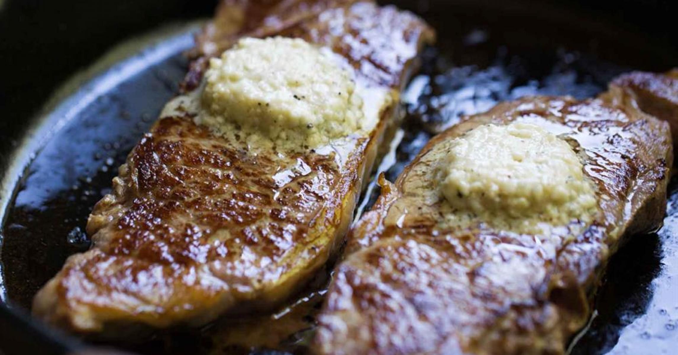 Steaks with Blue Cheese Butter
