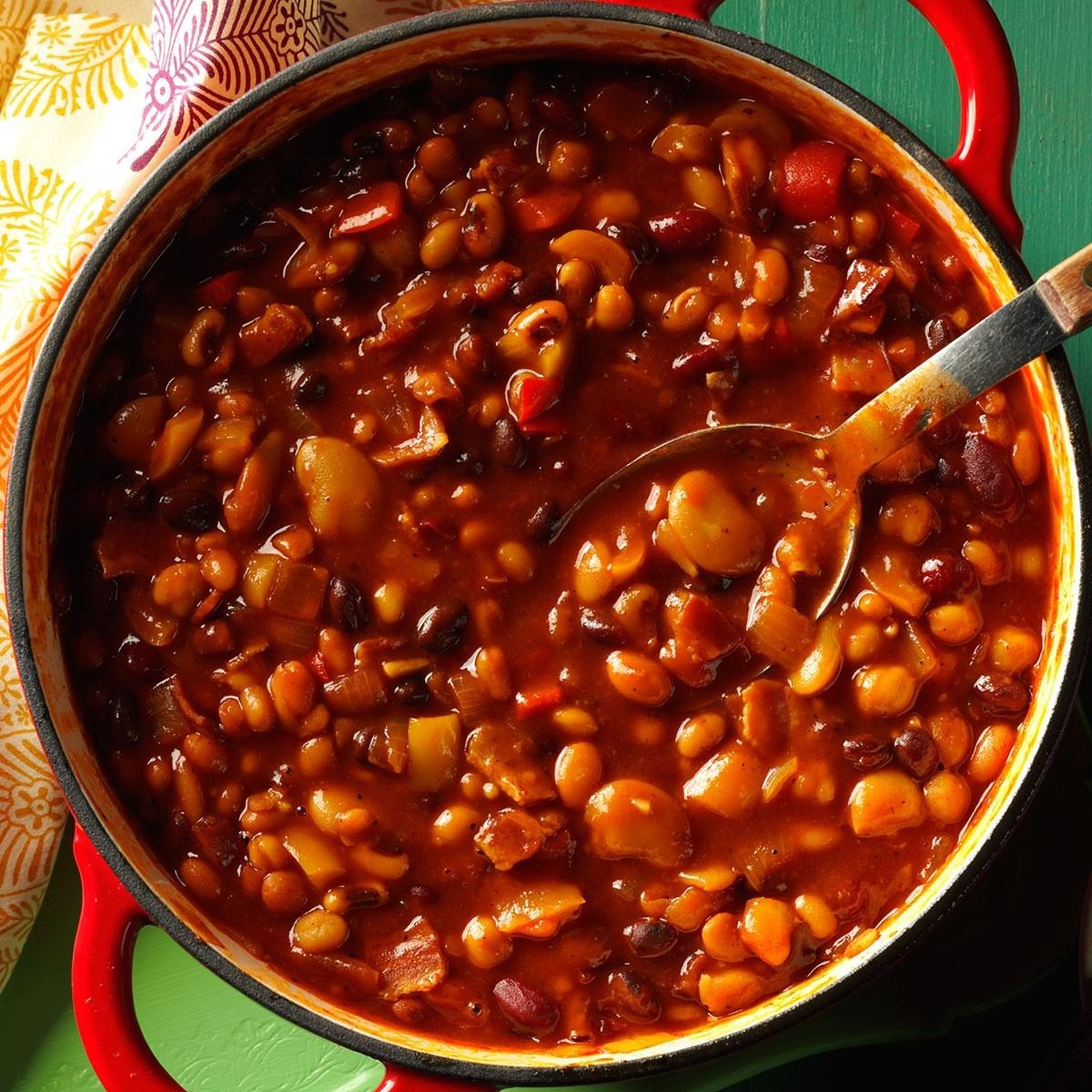 Tangy Baked Seven Beans
